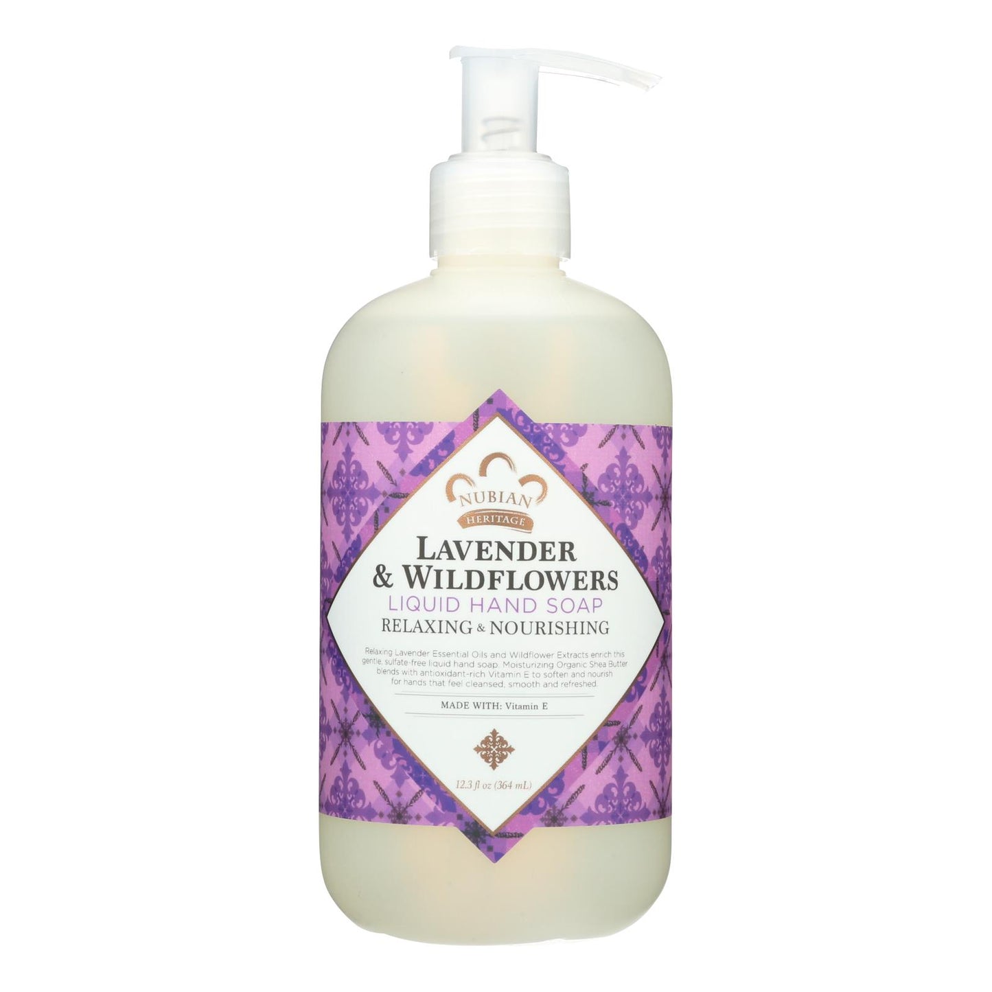 Nubian Heritage - Liquid Hand Soap Lav/wldflwr - 1 Each -12 Fz