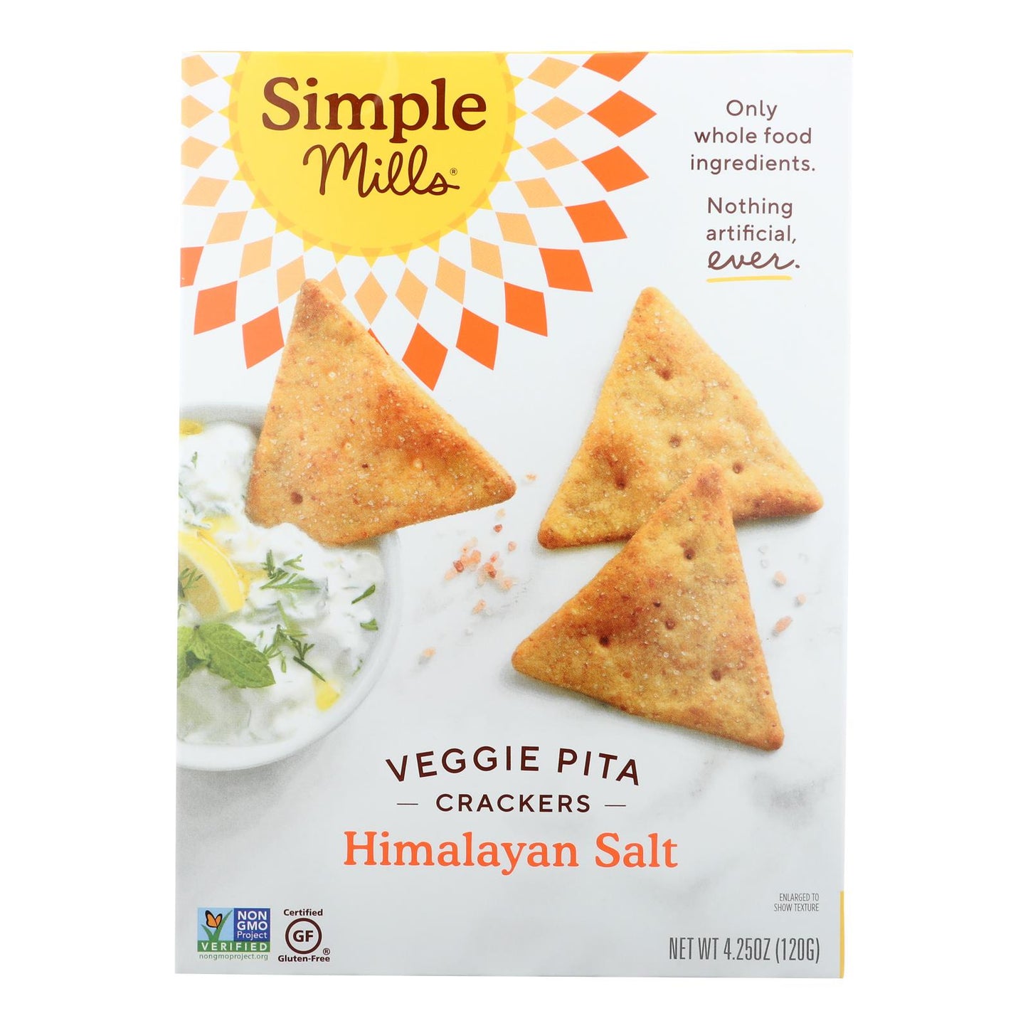 Simple Mills - Crckr Pita Himlyn Sea Salt - Case Of 6-4.25 Oz