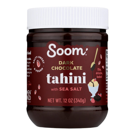 Soom - Tahini Sprd Dark Chocolate Sea Salt - Case Of 6-12 Oz