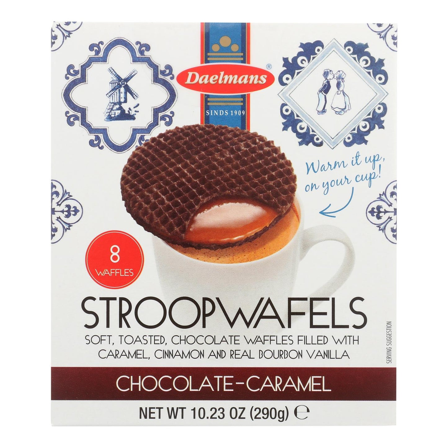 Daelmans - Stroopwafel - Chocolate Caramel Cube - Case Of 8 - 10.23 Oz.