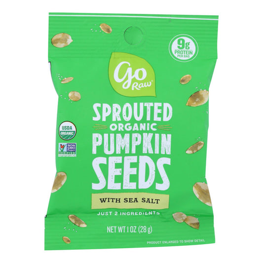 Go Raw - Seed Pumpkin Sea Salt Sprtd - Case Of 12 - 1 Oz