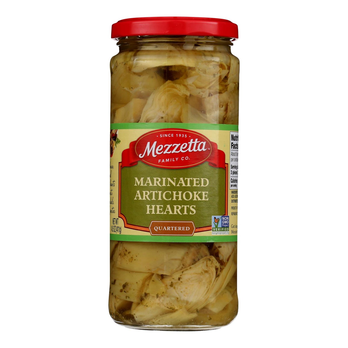 Mezzetta Marinated Artichoke Hearts - Case Of 6 - 14.5 Oz