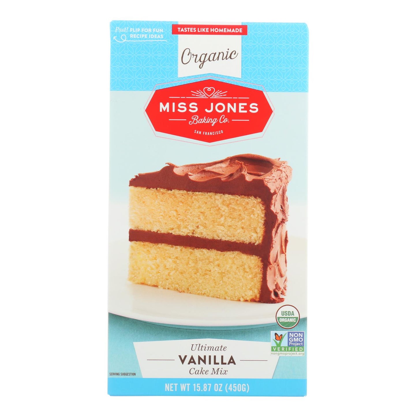 Miss Jones Baking Cake Mix - Vanilla - Case Of 6 - 15.87 Oz.