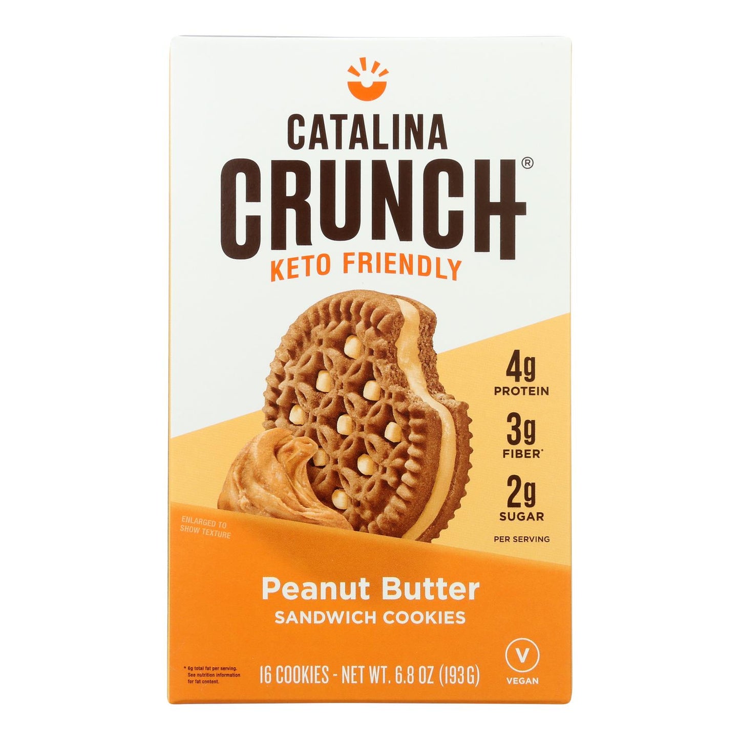 Catalina Crunch - Cookie Sandwich Peanut Butter - Case Of 6-6.8 Oz