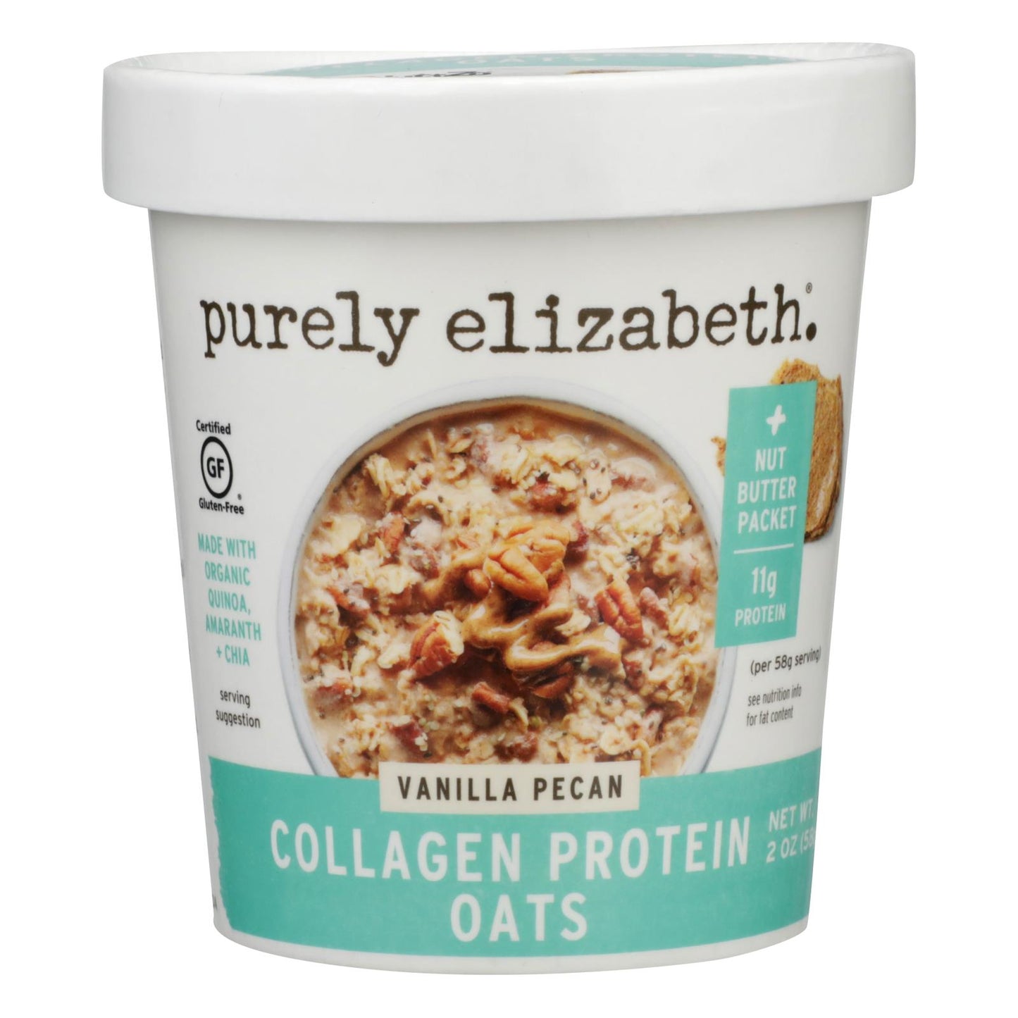 Purely Elizabeth - Oat Cup Protn Vanilla Pecan - Case Of 12 - 2 Oz