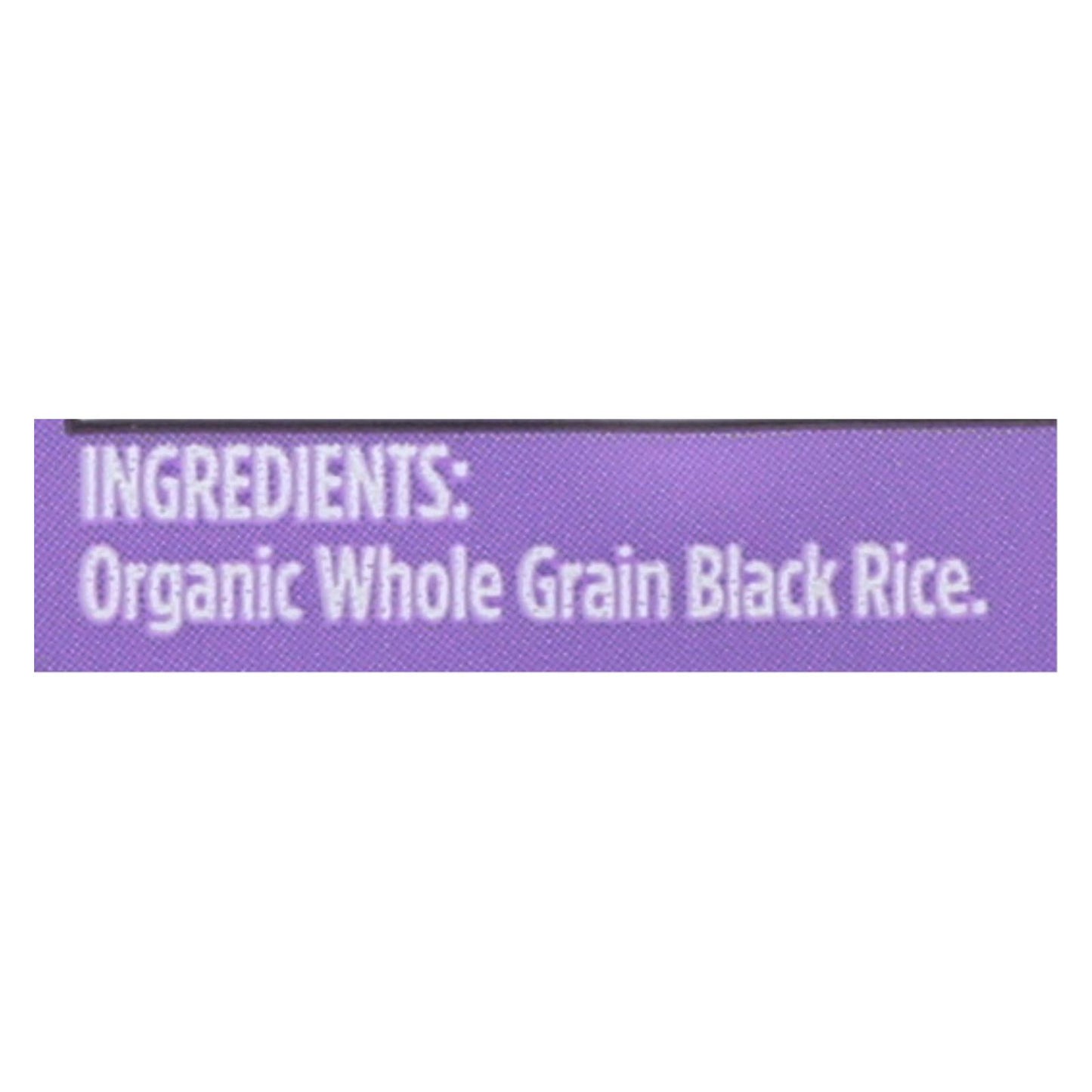 Lundberg Family Farms Organic Rice - Black Pearl - Case Of 6 - 1 Lb.