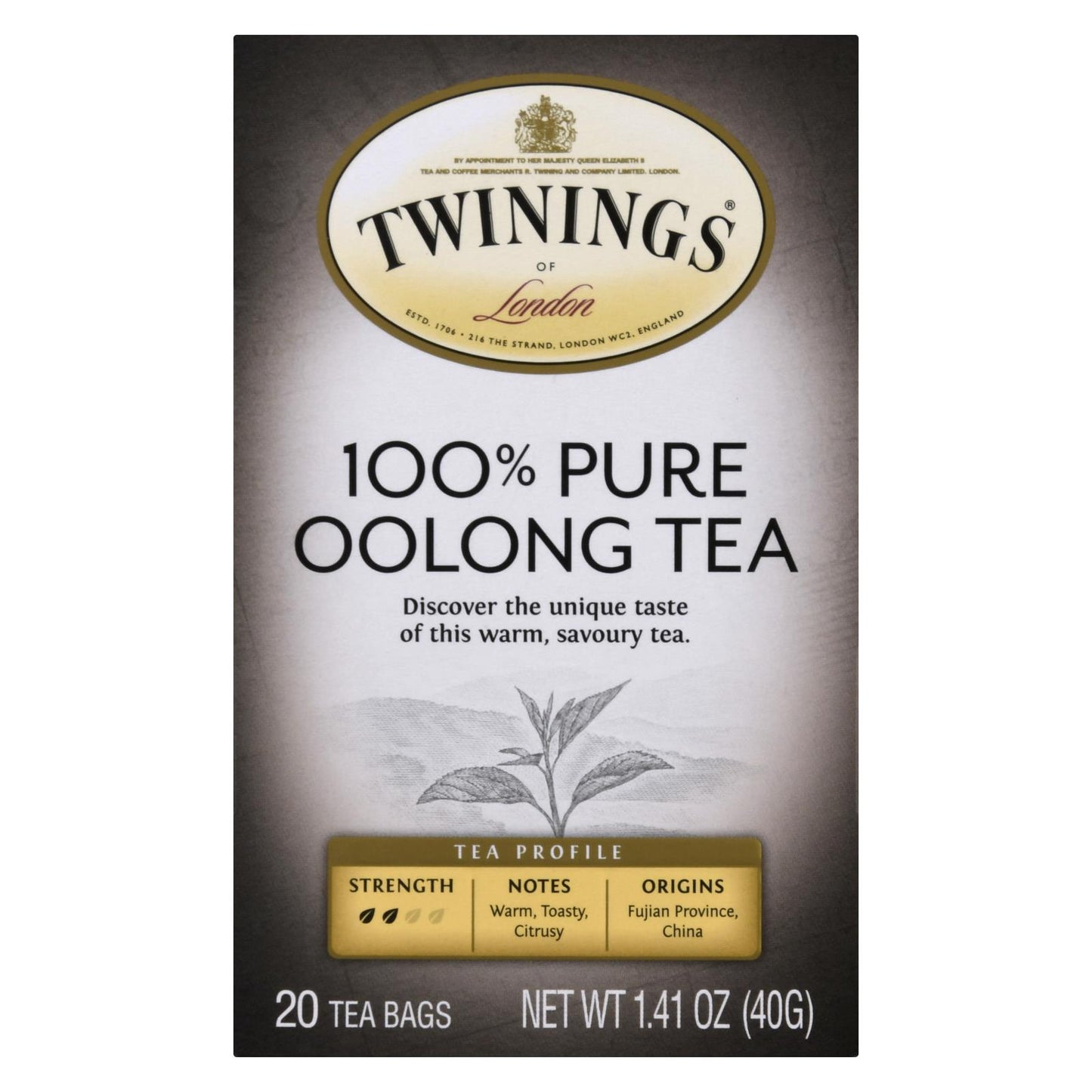 Twinings Tea Black Tea - China Oolong - Case Of 6 - 20 Bags