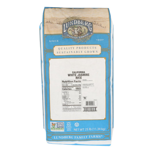 Lundberg Family Farms Ecofarmed Rice Jasmine White - Single Bulk Item - 25lb