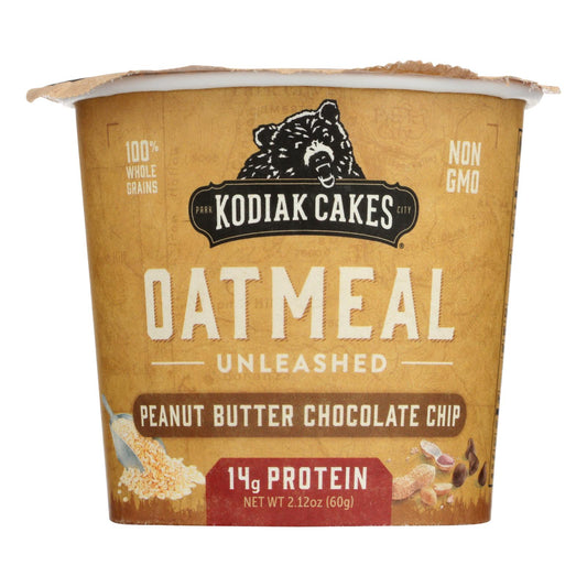 Kodiak Cakes Peanut Butter Chocolate Chip Oatmeal - Case Of 12 - 2.12 Oz