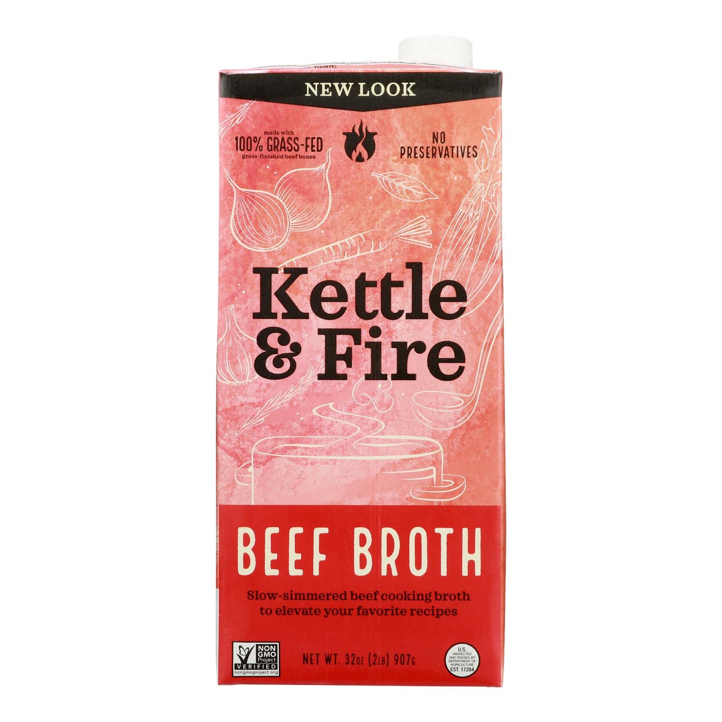 Kettle And Fire - Cooking Broth Beef - Case Of 6-32 Oz