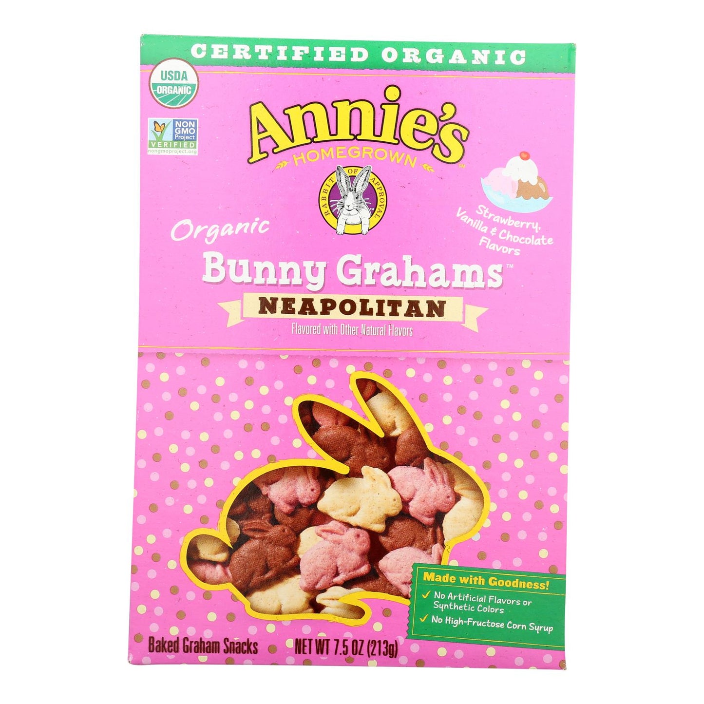 Annie's Homegrown - Crckrs Neapltn Bunnie - Case Of 12-7.5 Oz