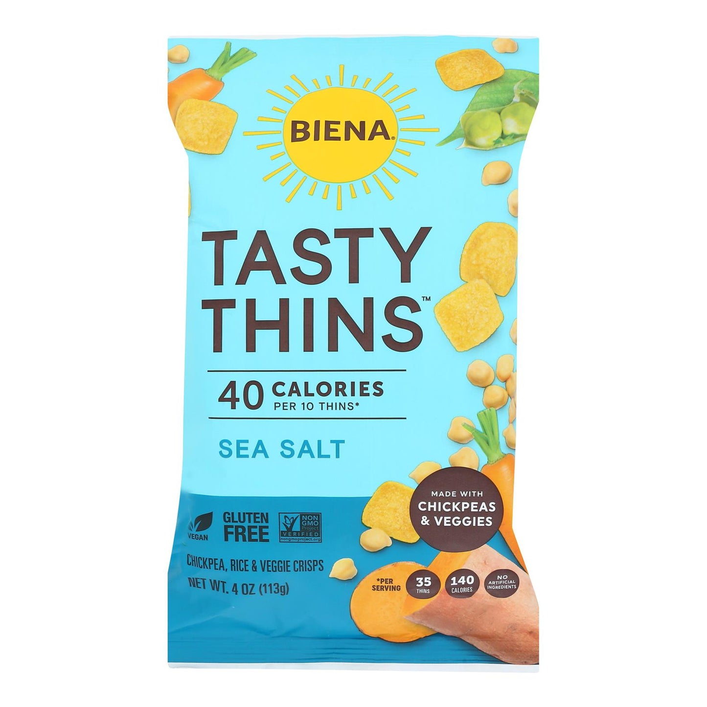 Biena Llc - Tasty Thins Sea Salt - Case Of 12-4 Oz