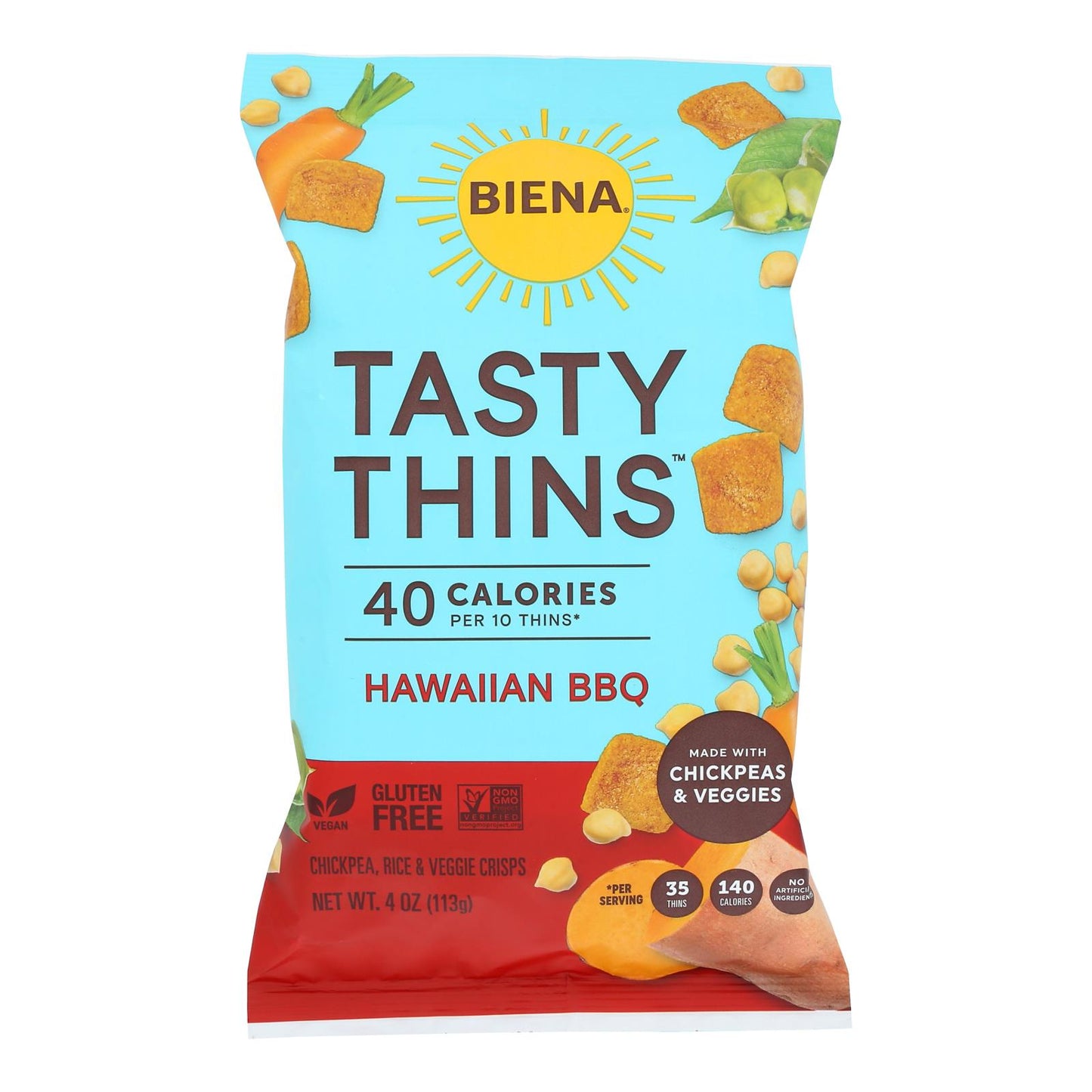 Biena Llc - Tasty Thins Hawaiian Bbq - Case Of 12-4 Oz