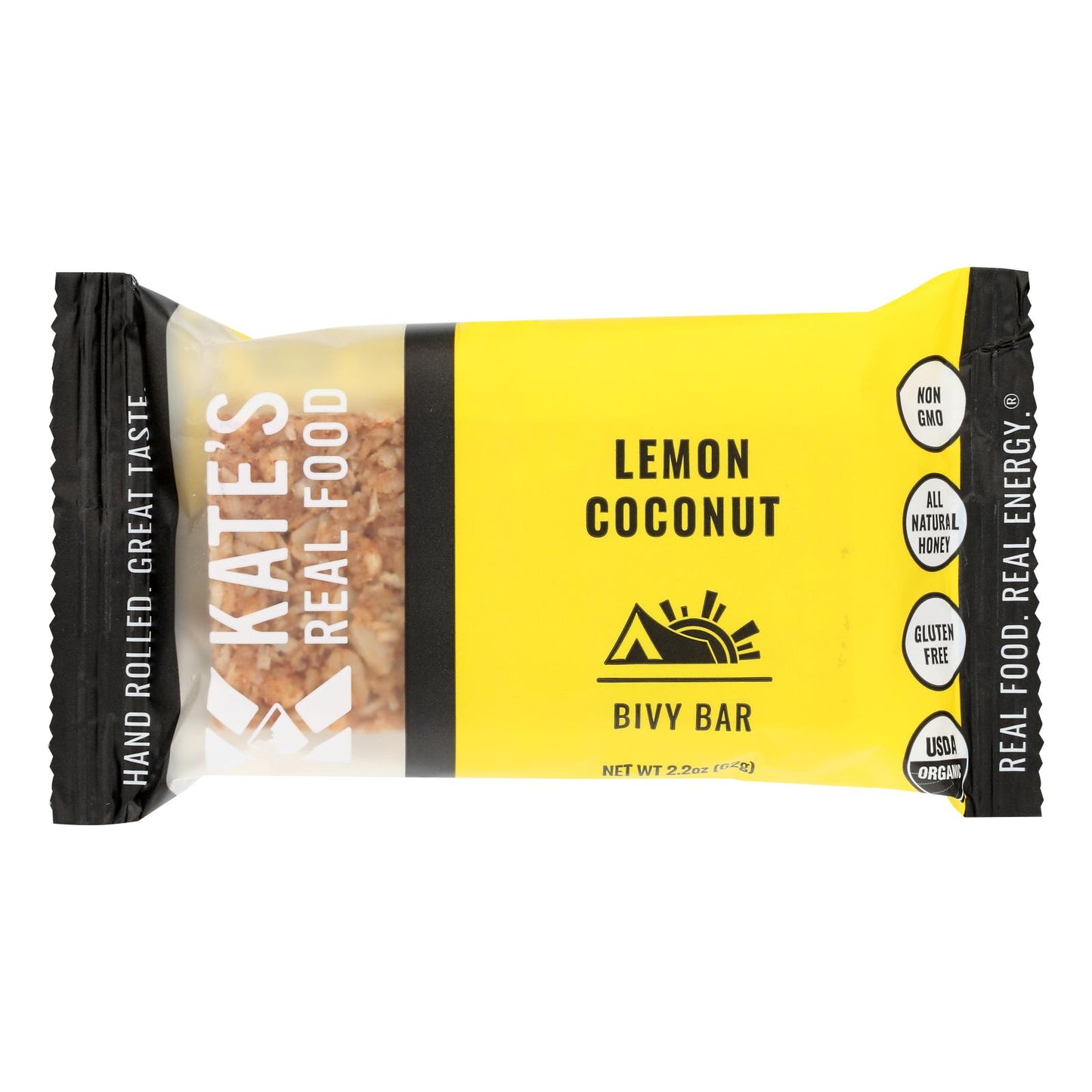 Kate's Real Food - Bar Organic Bivy Lemon Coconut - Case Of 12 - 2.2 Oz