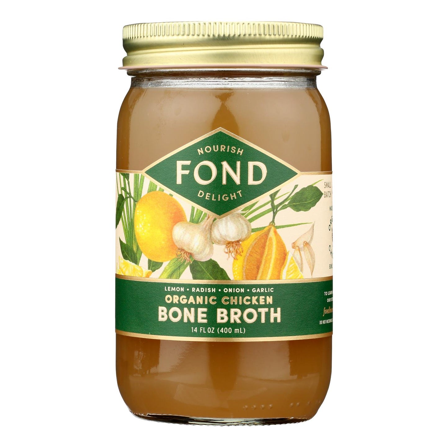 Fond Bone Broth - Bne Brth Sprng Cln Lm - Case Of 4-14 Fz