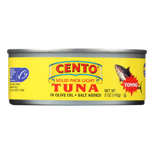 Cento Solid Pack Light Tuna - Cento Tonno - Case Of 24 - 5 Oz.