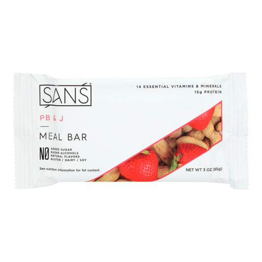 Sans - Meal Bar Pb&j - Case Of 12-3 Oz