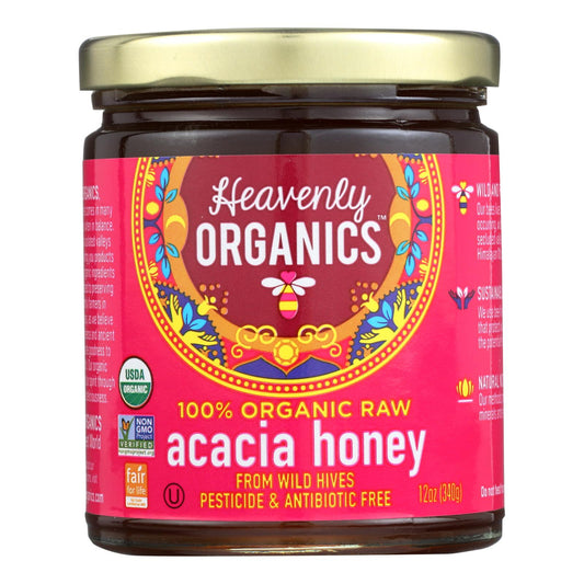 Heavenly Organics Organic Honey - Acacia Honey - Case Of 6 - 12 Oz.