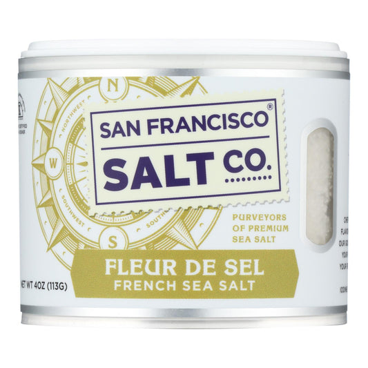 San Francisco Salt Co. Fleur De Sel French Sea Salt  - Case Of 6 - 4 Oz