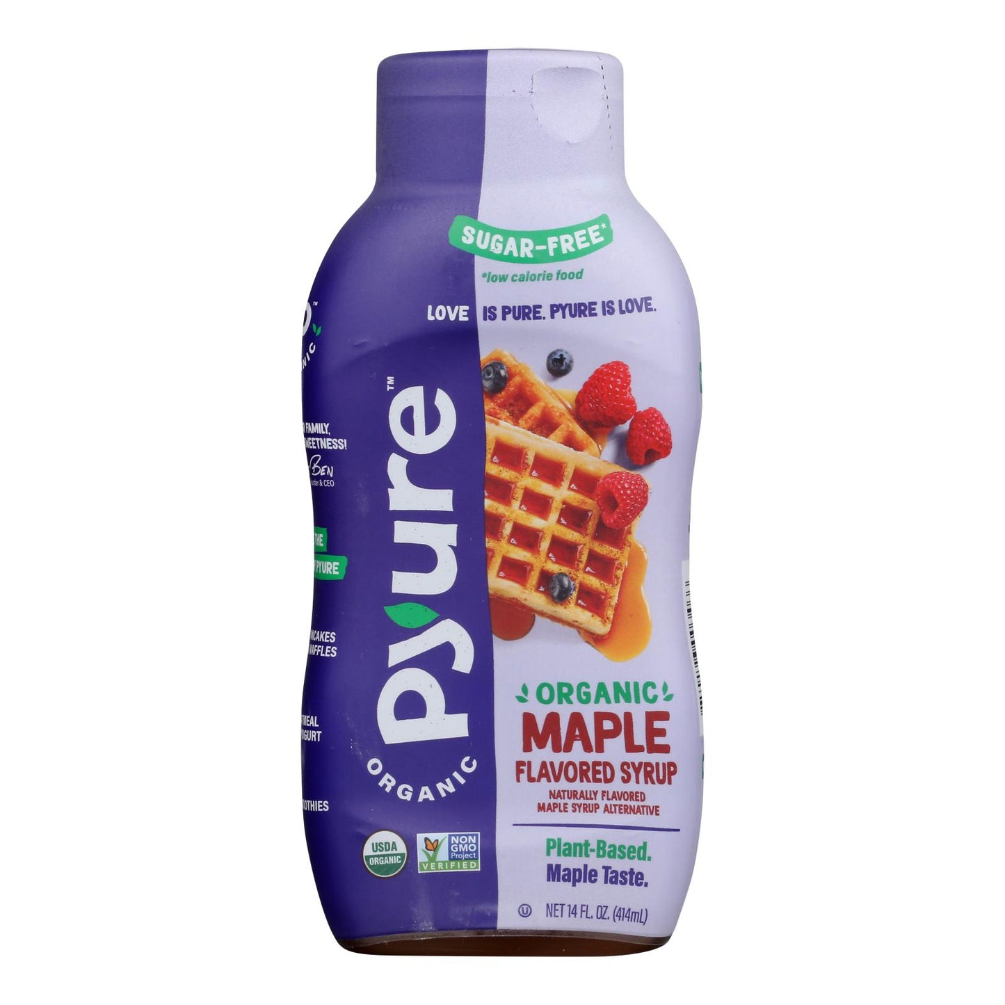 Pyure Brands Maple Flavored Sugar-free Syrup Stevia Sweetener  - Case Of 6 - 14 Fz