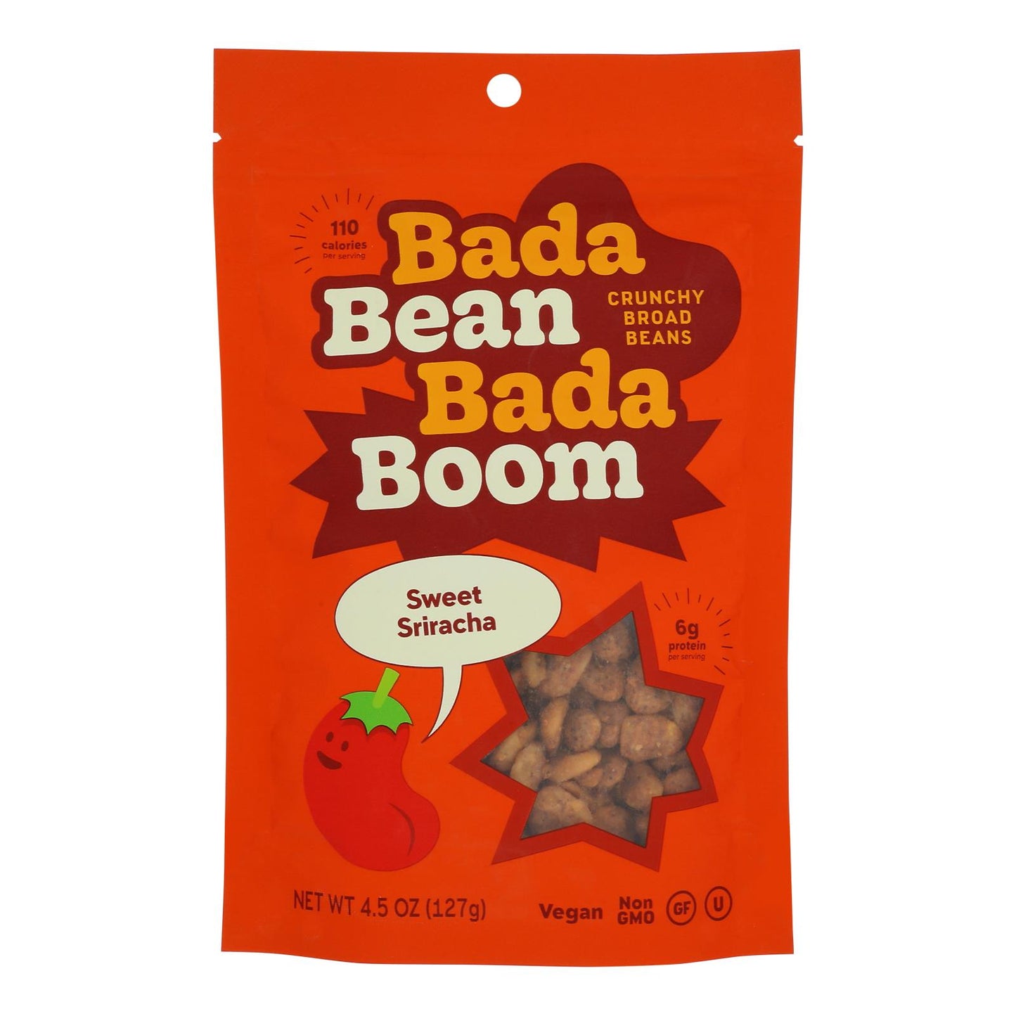 Bada Bean Bada Boom - Crunchy Beans Sweet Sriracha - Case Of 6-4.5 Oz