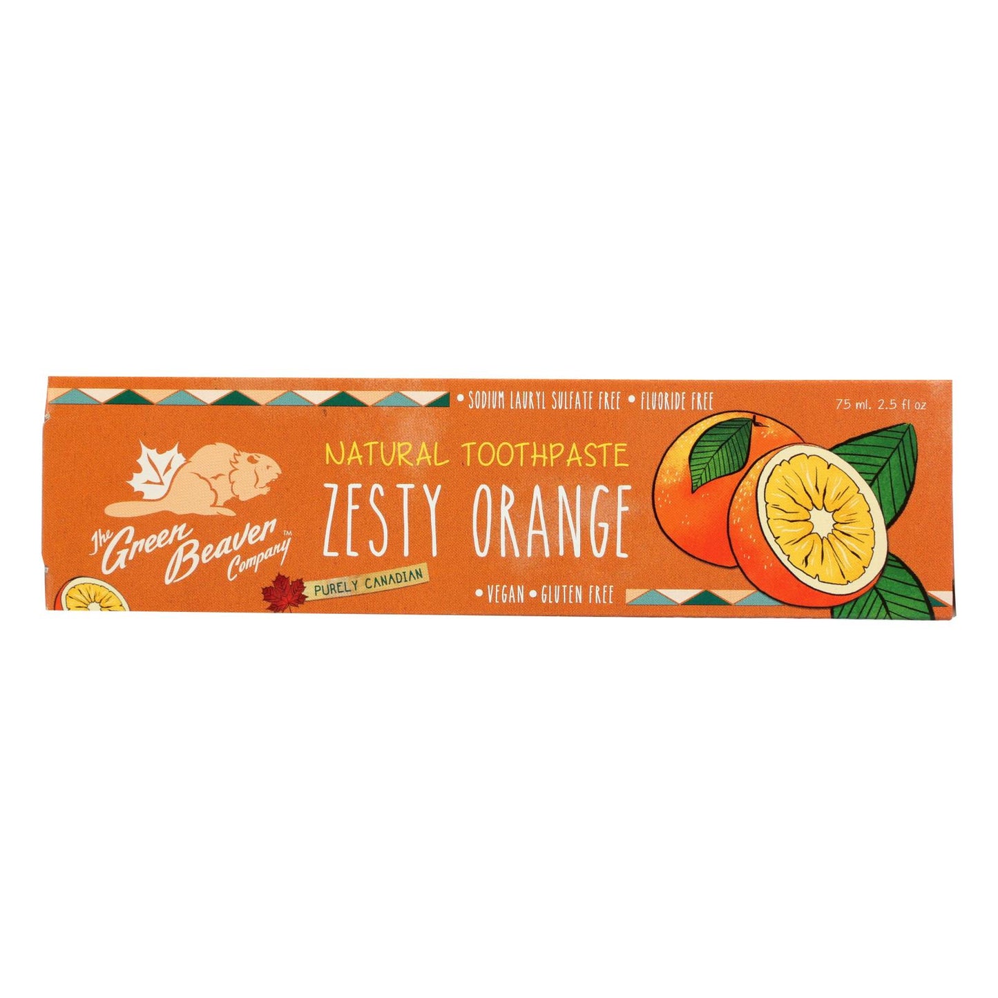 Green Beaverthe Toothpaste - Zesty Orange Toothpaste - Case Of 1 - 2.5 Fl Oz.