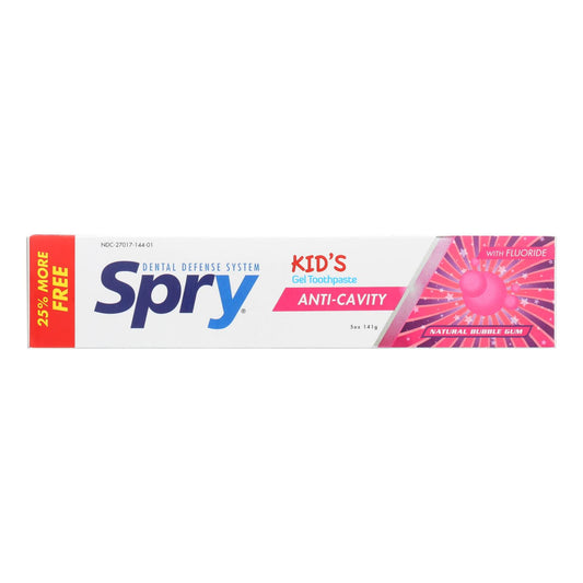 Spry Toothpaste - Kids - Bubblegum - Flouride - 5 Oz