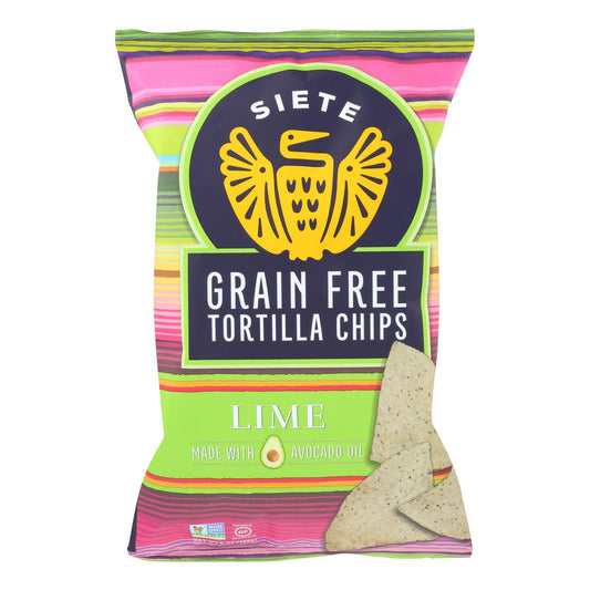 Siete Tortilla Chip - Lime - Case Of 12 - 5 Oz