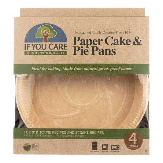 If You Care Pie Baking Pans - Paper Cake - Case Of 6 - 4 Count