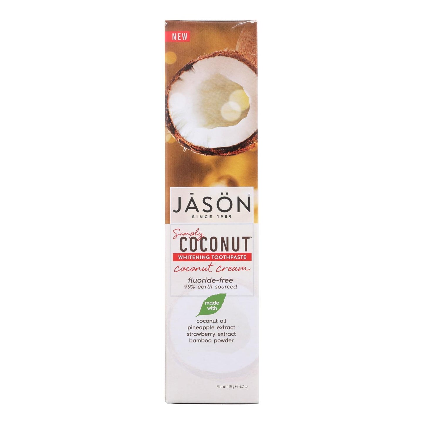 Jason Natural Products Whitening Toothpaste - Coconut Cream - 4.2 Oz