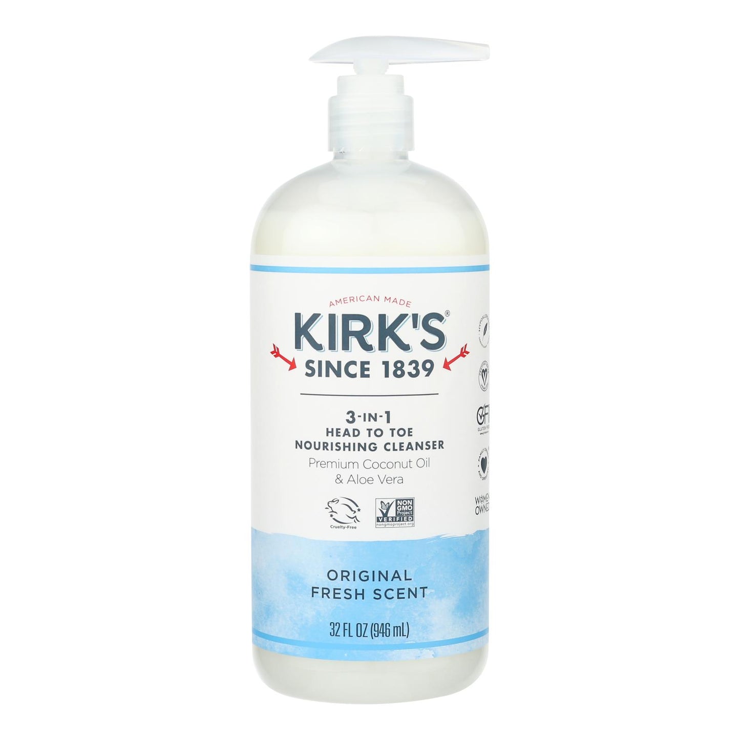 Kirk's Natural - 3-in-1 Cleanser Originl Frsh - 32 Fz