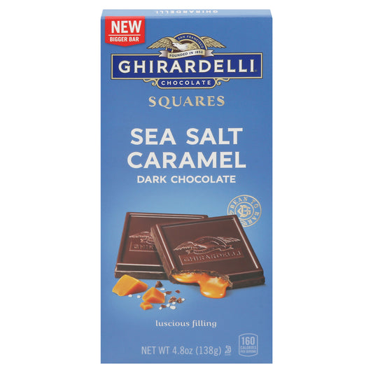 Ghirardelli - Bar Dark Chocolate Sea Salt & Caramel - Case Of 10-4.8 Oz