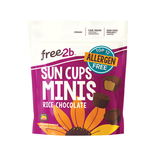 Free 2 B Sun Cups - Mini - Ice Chocolate - Case Of 6 - 4.2 Oz