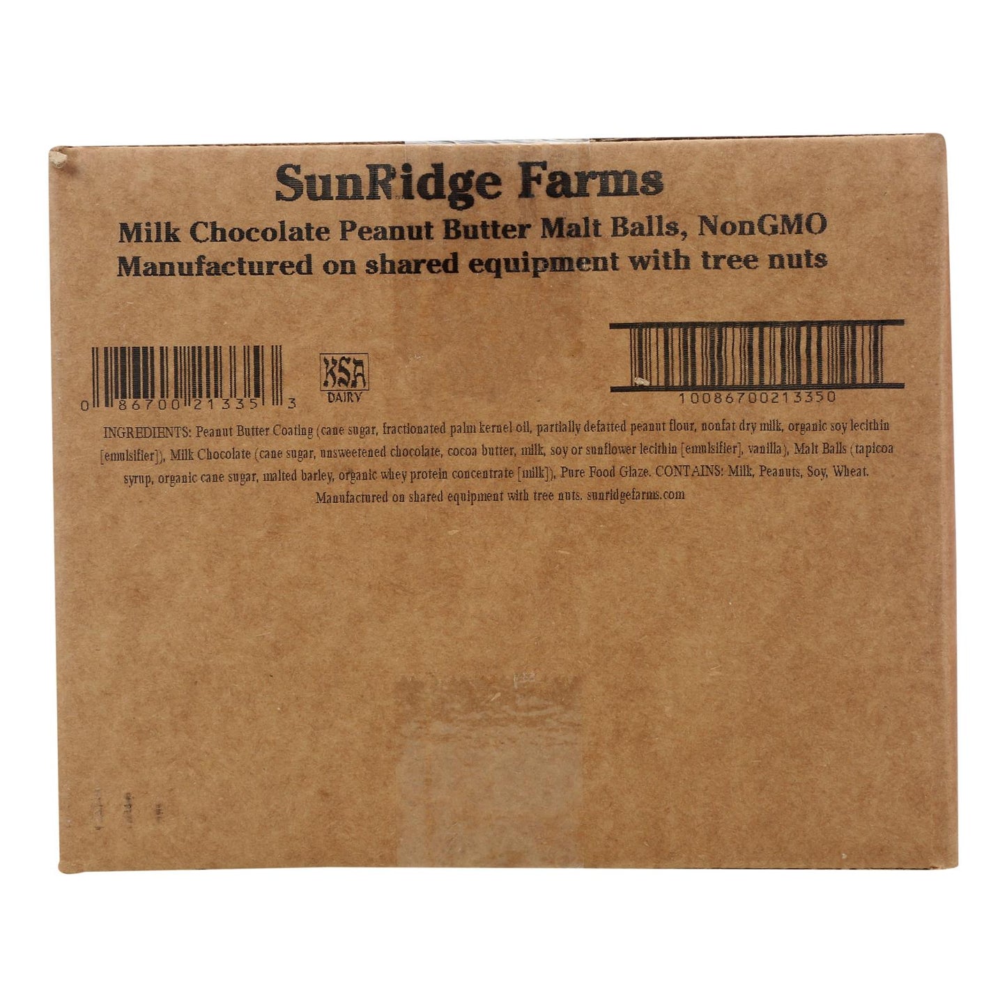 Sunridge Farms Milk Chocolate Peanut Butter Malt Balls - Single Bulk Item - 10lb