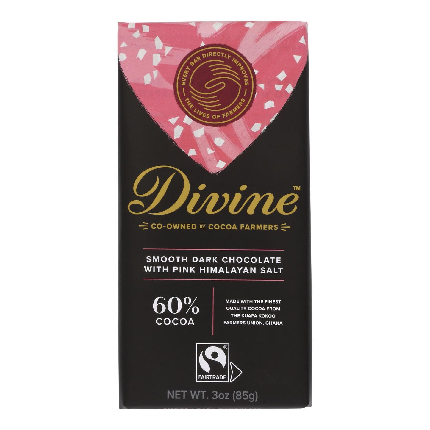 Divine - Bar D/choc Pink Hmlyn Salt - Case Of 12 - 3 Oz