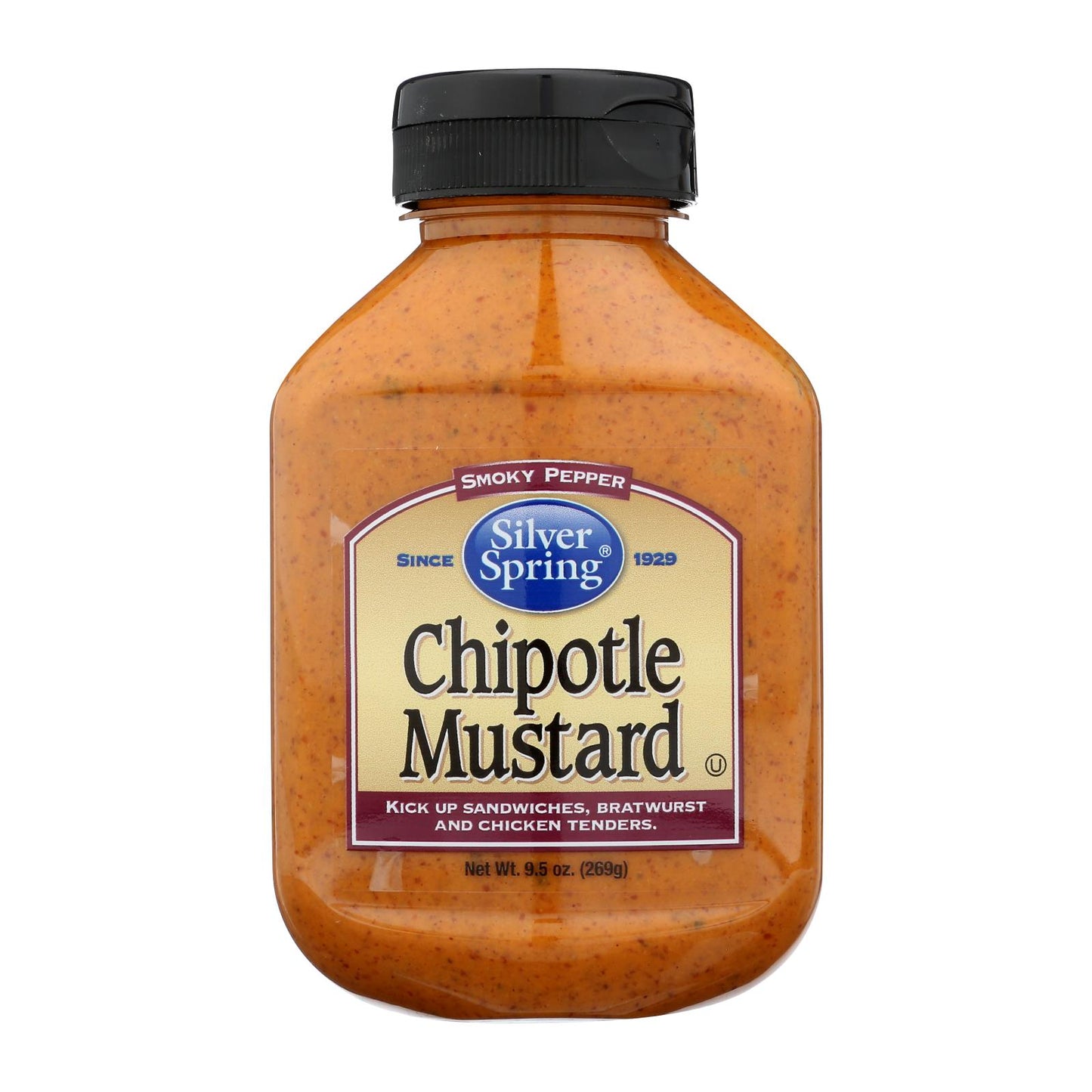 Silver Spring Squeeze - Mustard - Chipotle - Case Of 9 - 9.5 Oz