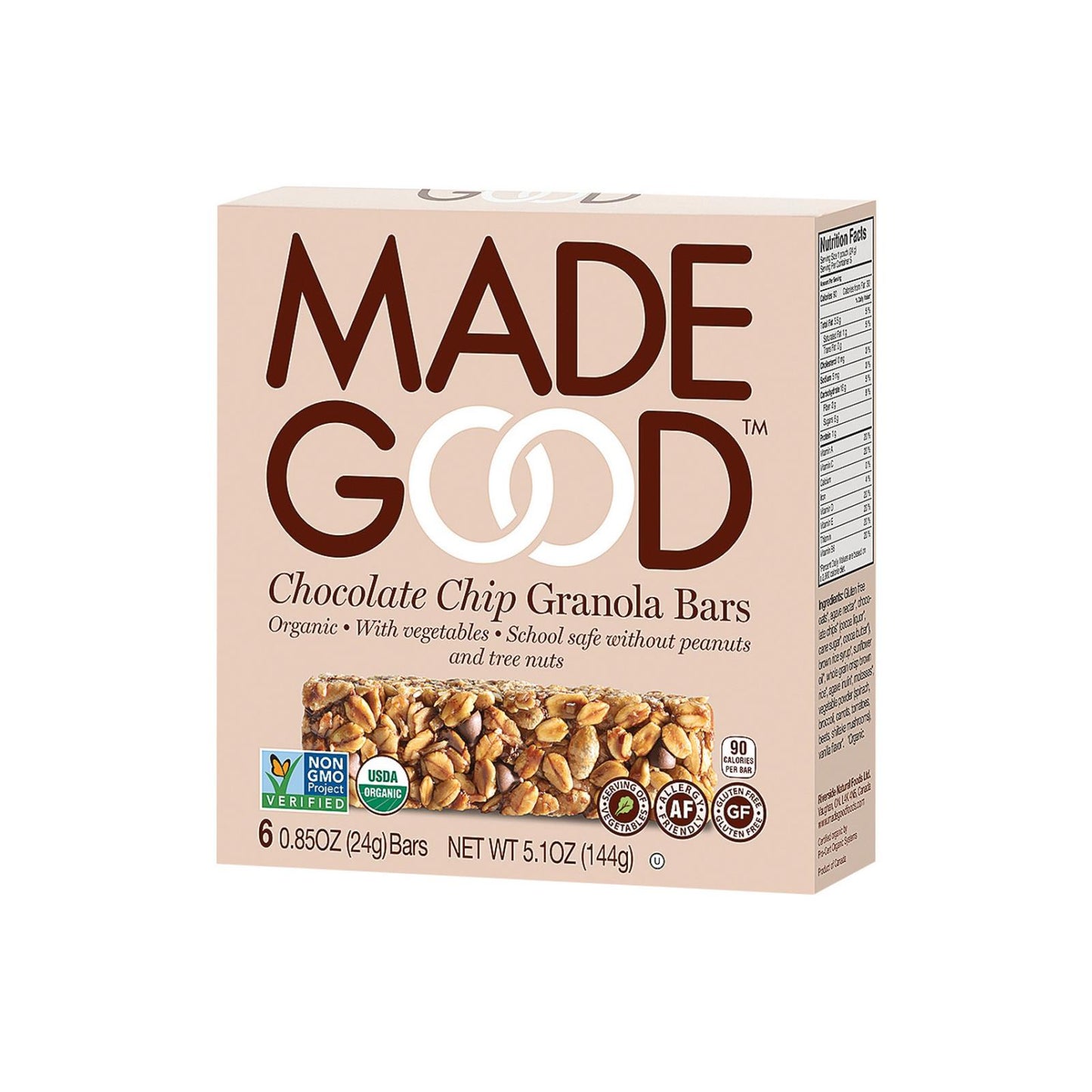 Made Good Granola Bar - Chocolate Chip - Case Of 6 - 5 Oz.