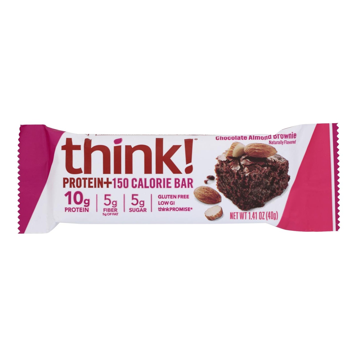 Think Products Thinkthin Bar - Lean Protein Fiber - Chocolate Almond - 1.41 Oz - 1 Case