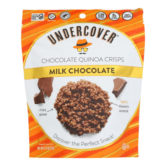 Undercover Quinoa - Crispy Quinoa Milk Choco - Case Of 12 - 2 Oz