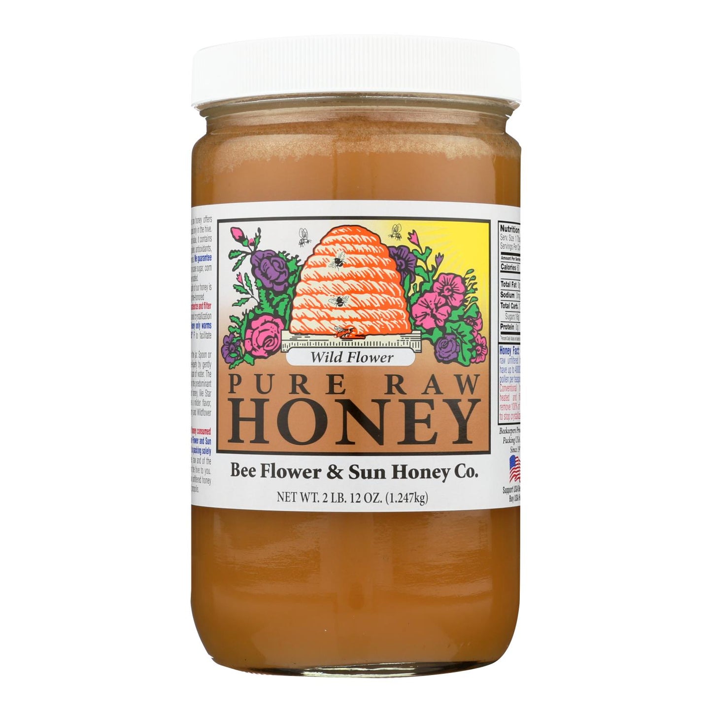 Bee Flower & Sun Honey - Honey Wild Flower - Case Of 6 - 44 Oz