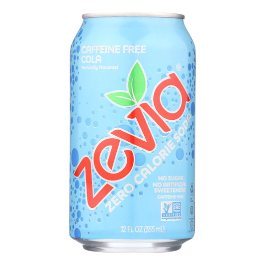 Zevia - Soda Cola Cafe Free Zero Calorie - Case Of 4-6/12 Fluid Ounces