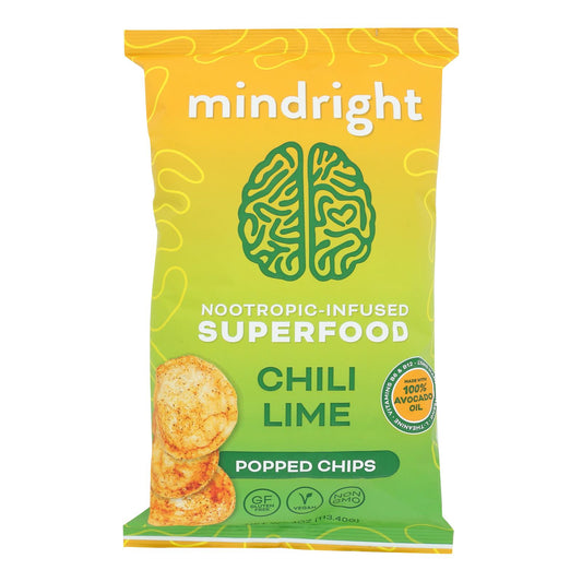 Mindright - Popped Chips Chili Lime - Case Of 12 - 4 Ounces