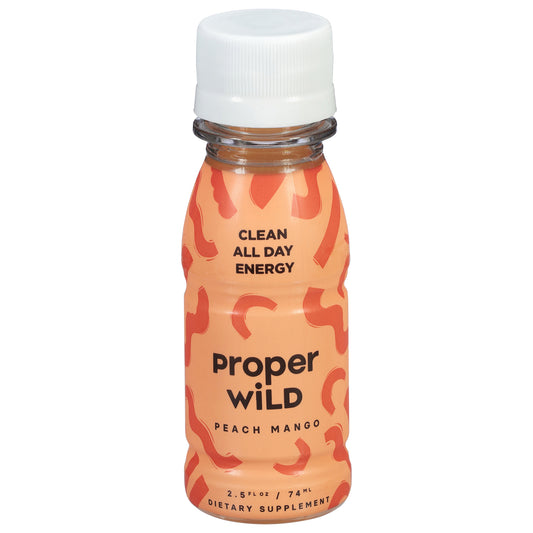 Proper Wild - Energy Shot Peach Mango - Case Of 12-2.5 Fluid Ounces