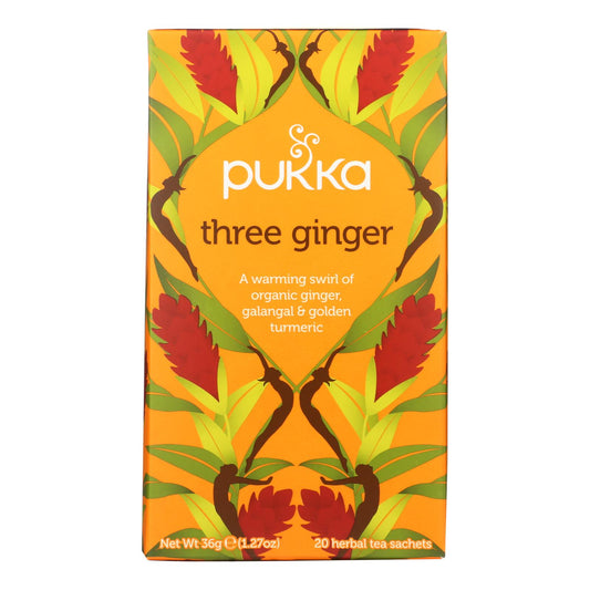 Pukka - Tea Organic Two Three Ginger - Case Of 4-20 Bags