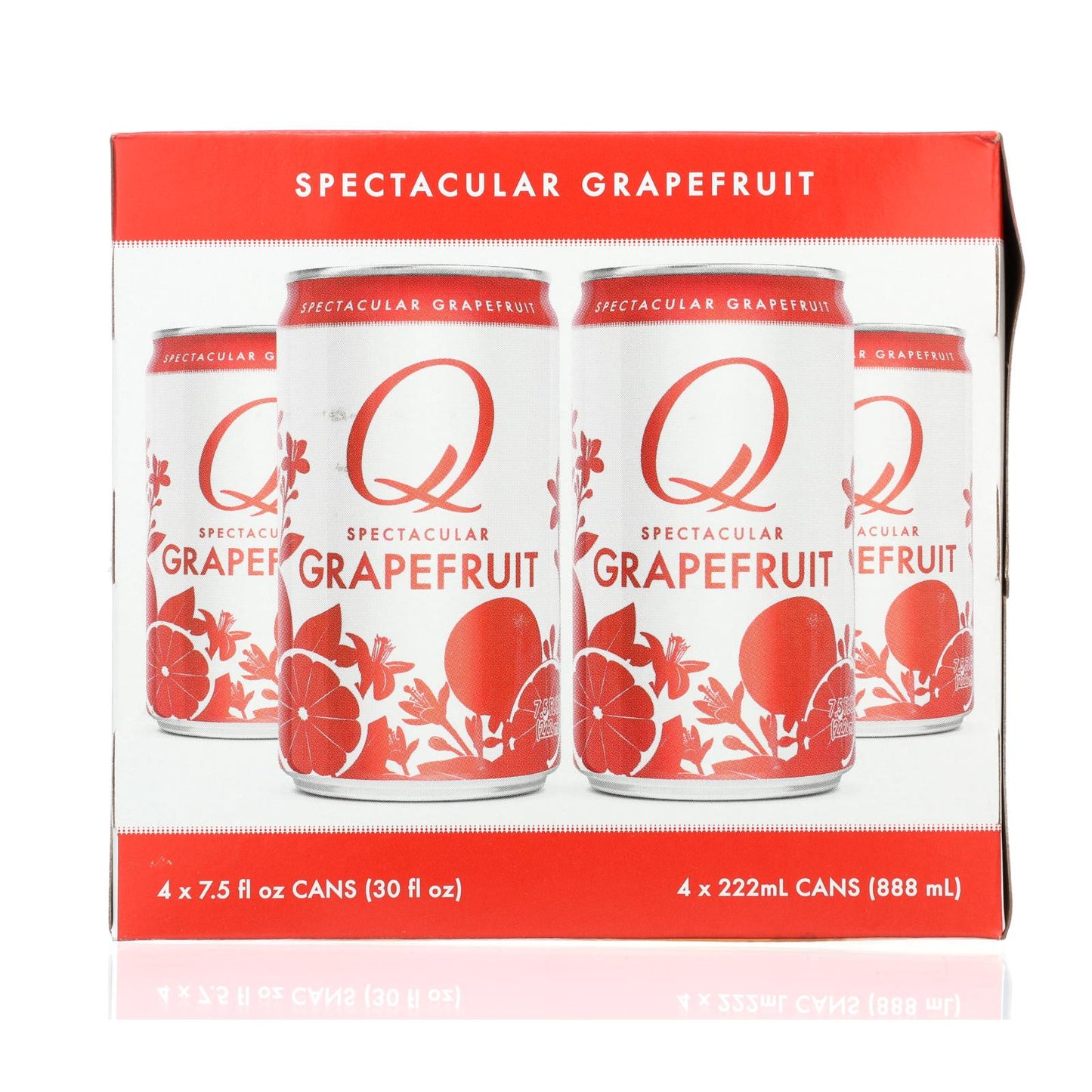 Q Drinks - Sparkling Grapefruit - Case Of 6/4 Packs - 7.5oz Cans