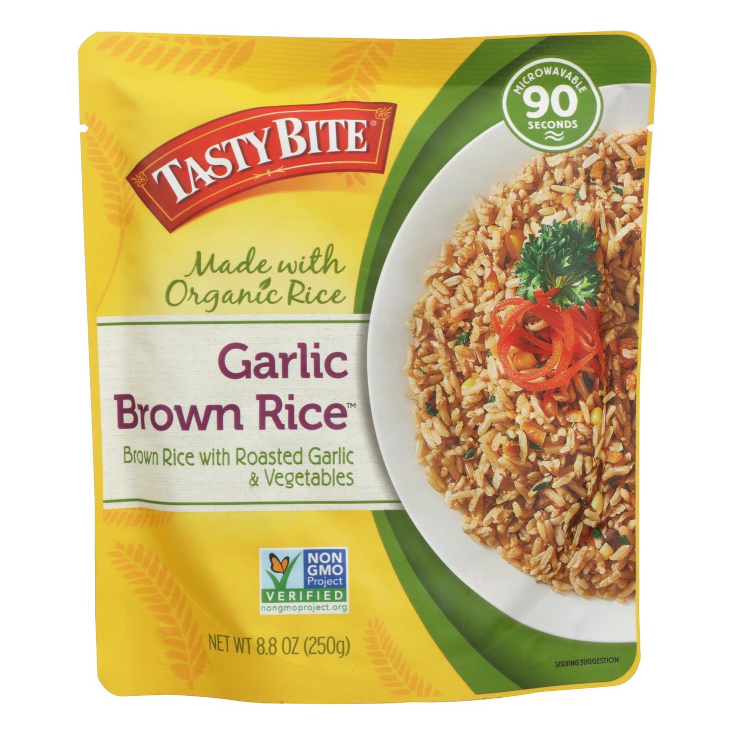 Tasty Bite Rice - Garlic Brown - 8.8 Oz - Case Of 6