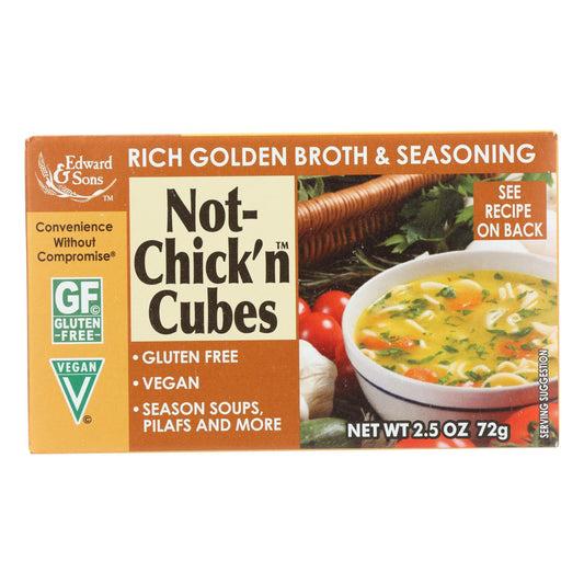 Edwards And Sons Natural Bouillon Cubes - Not Chick N - 2.5 Oz - Case Of 12