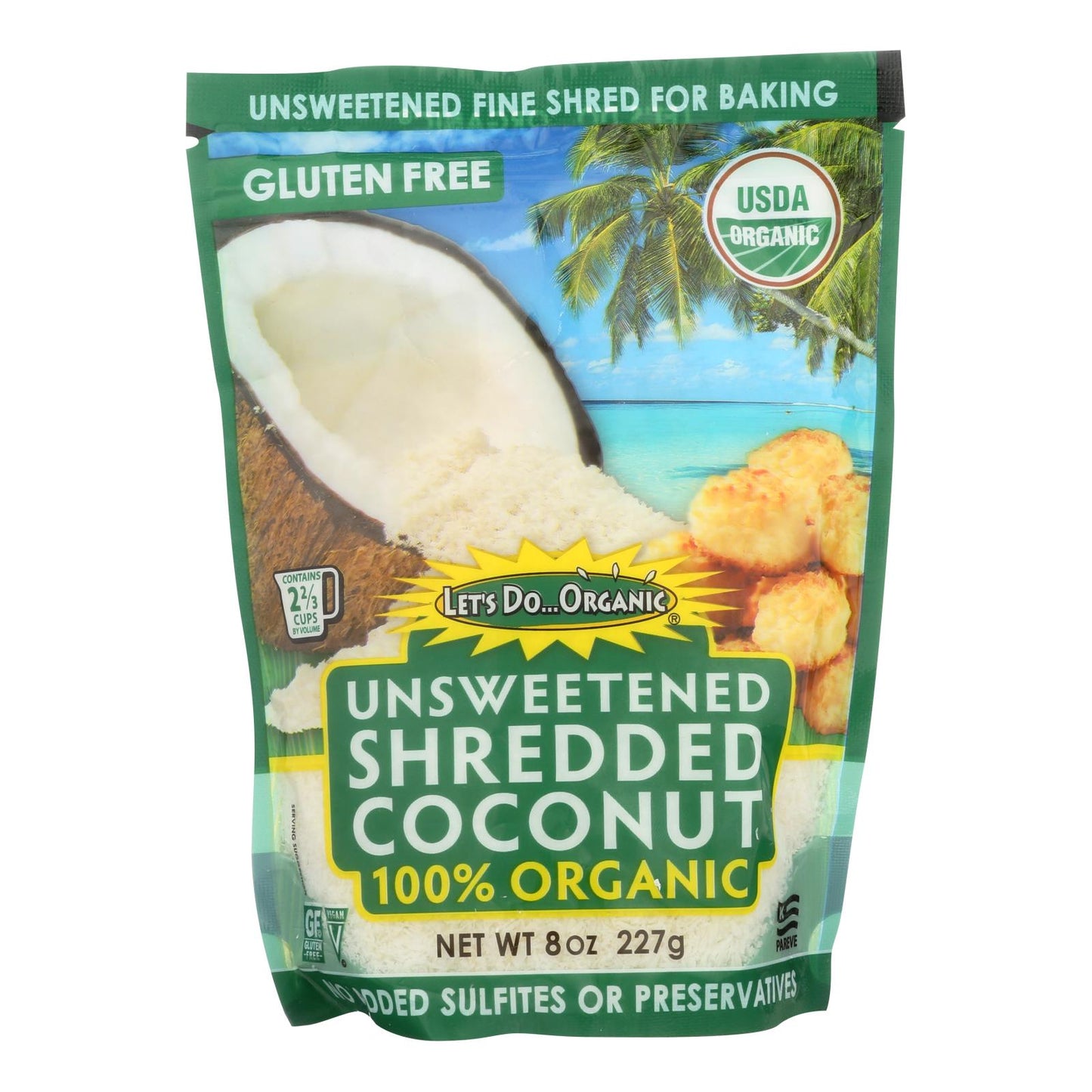 Let's Do Organics Organic Shredded - Coconut - Case Of 12 - 8 Oz.