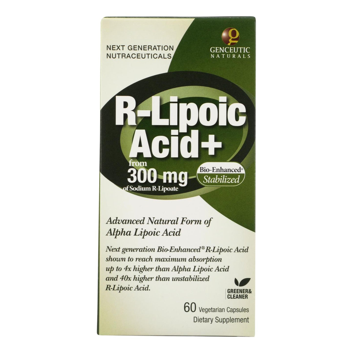 Genceutic Naturals R-lipoic Acid Plus - 300 Mg - 60 Vcaps