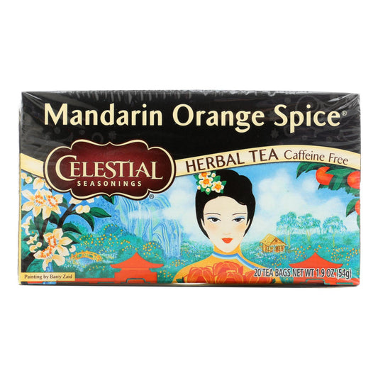 Celestial Seasonings Herbal Tea Caffeine Free Mandarin Orange Spice - 20 Tea Bags - Case Of 6